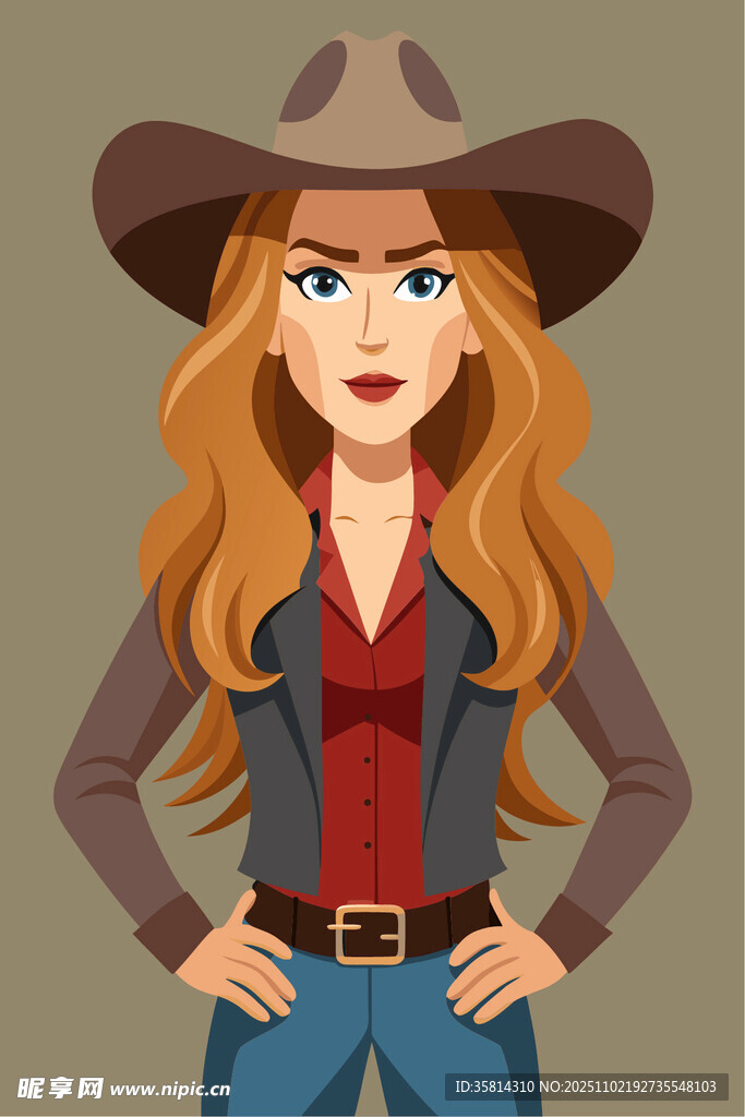 时尚女牛仔形象