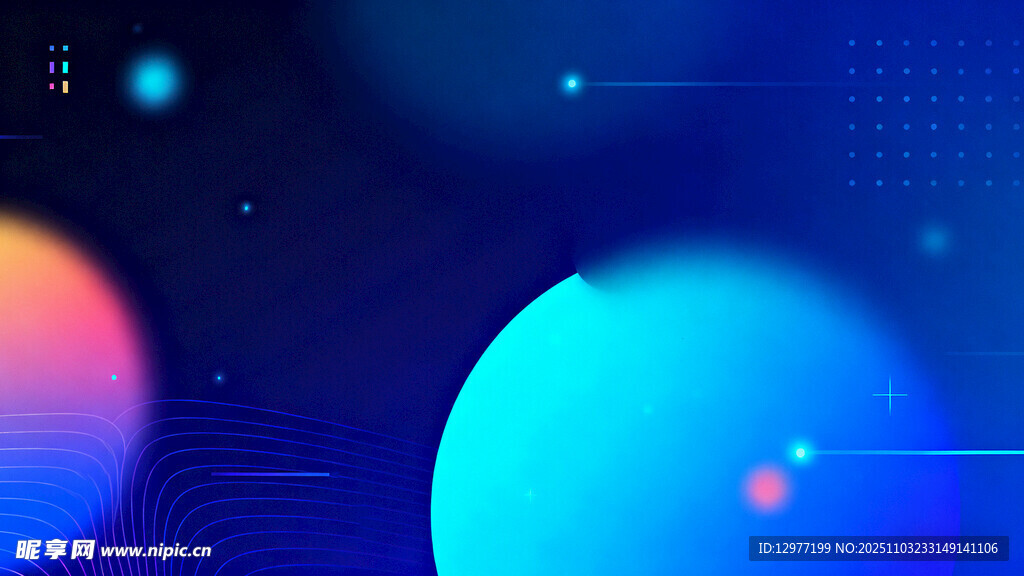 梦幻渐变星球背景图