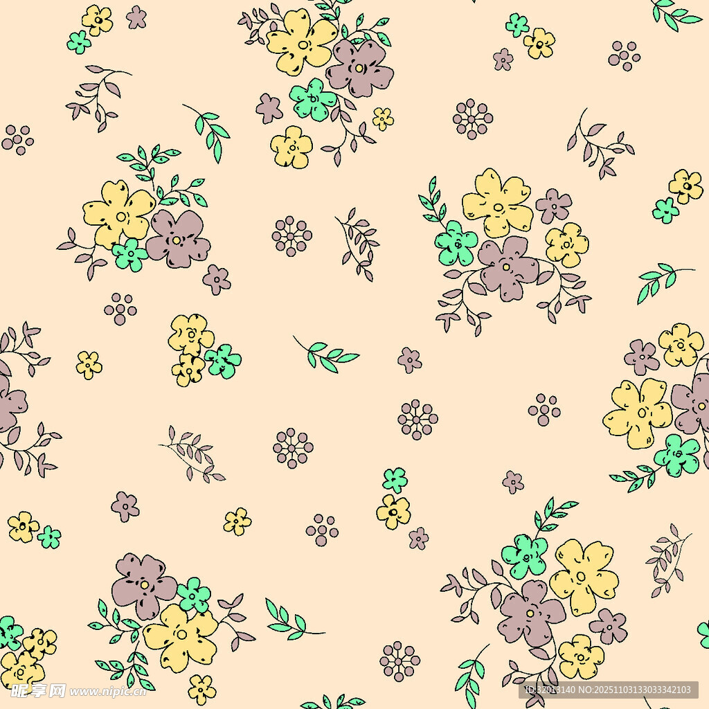 清新花卉图案背景