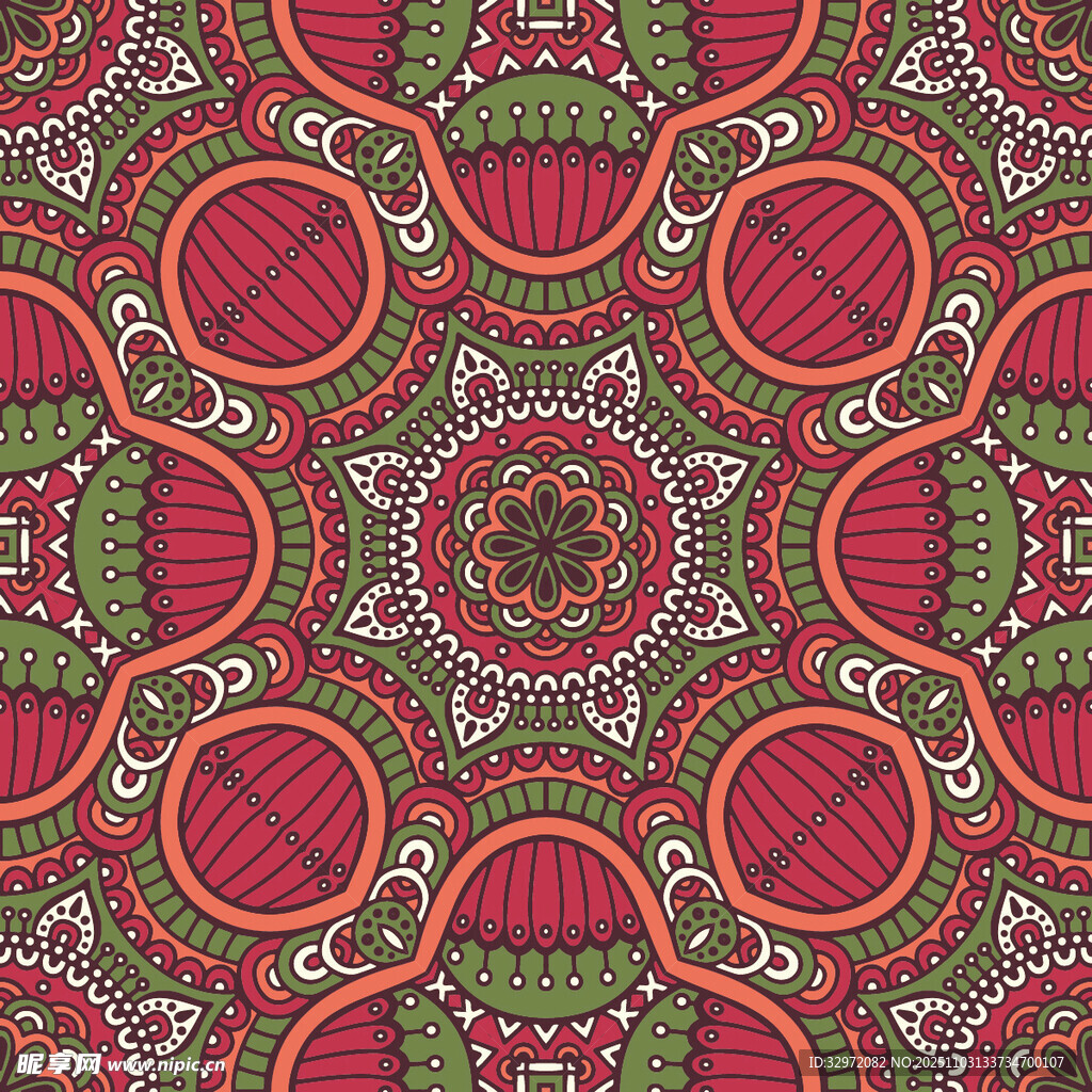 多彩民族风几何图案纹理