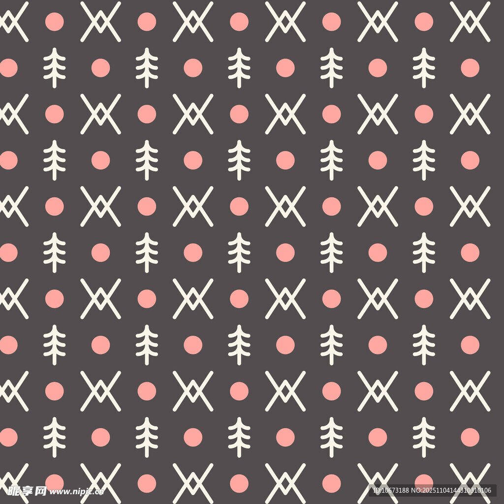 几何波点民族风图案设计