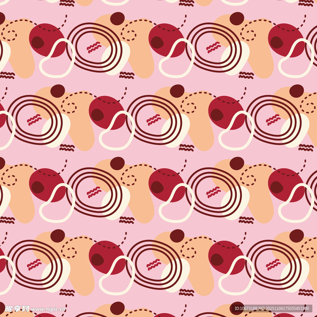 粉色背景的圆形图案纹理