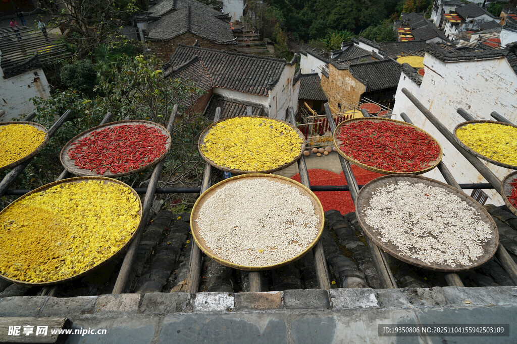 婺源篁岭晒秋人家景观