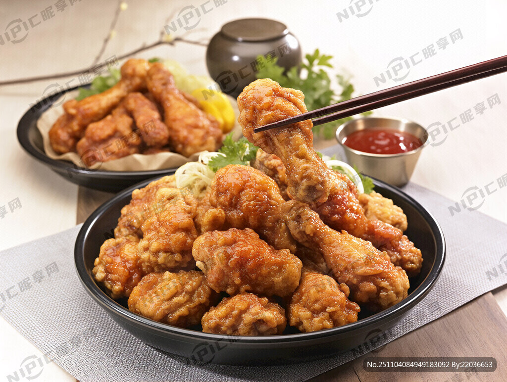 炸翅 炸鸡 美味 诱人 全鸡