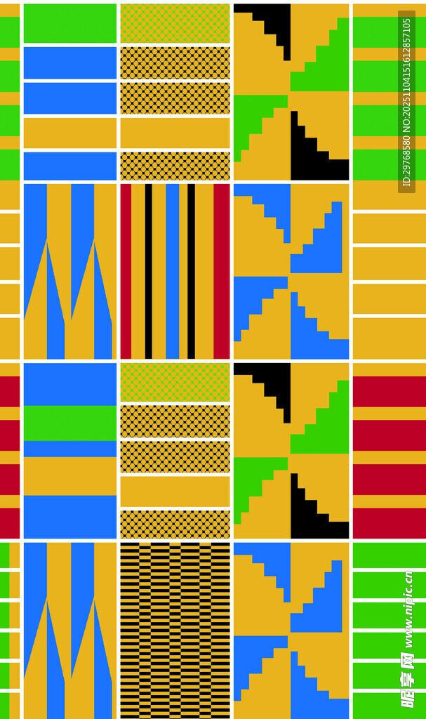 多彩几何图案背景艺术图  数码