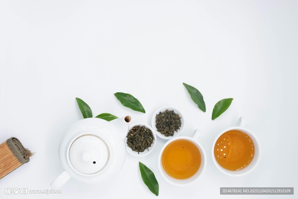 茶具与茶搭配的清新场景