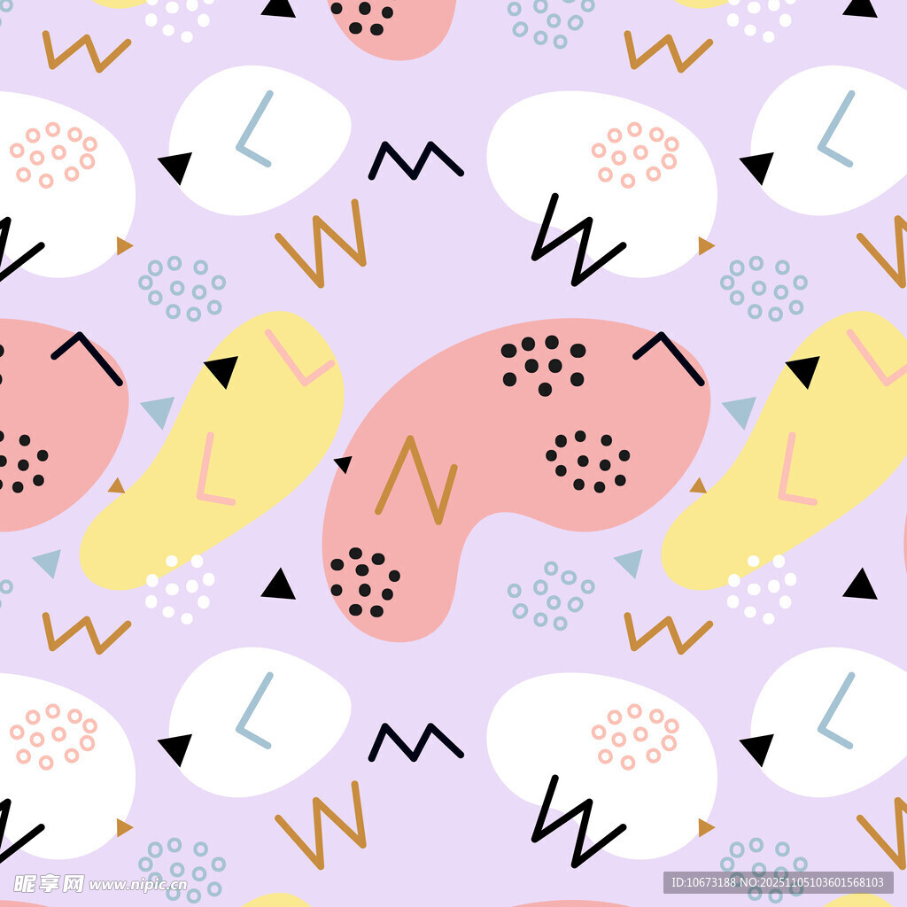 可爱小鸟几何图案背景图