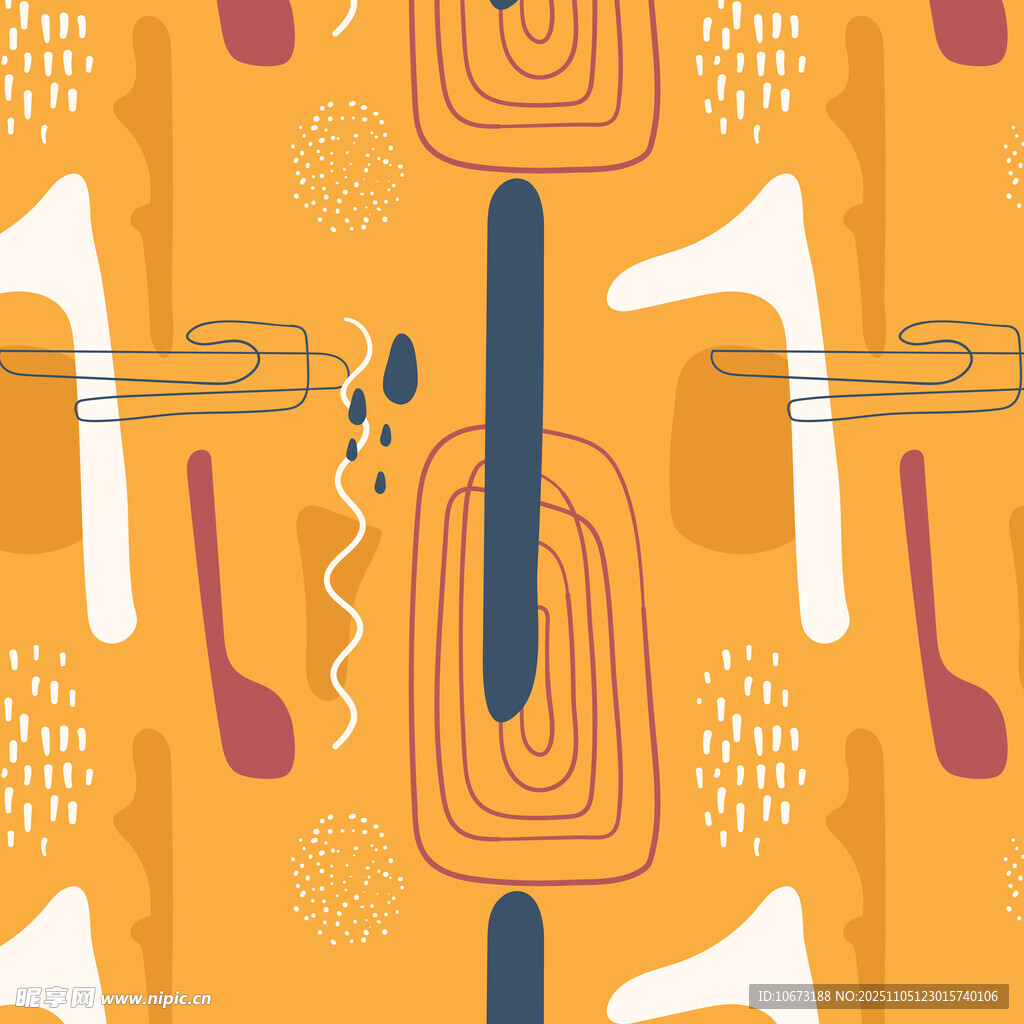 多彩乐器图案背景设计