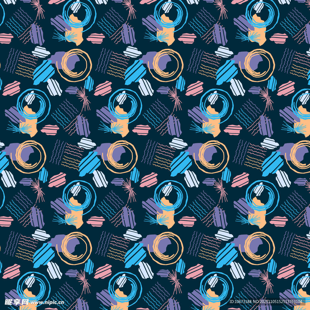 太空火箭图案无缝背景