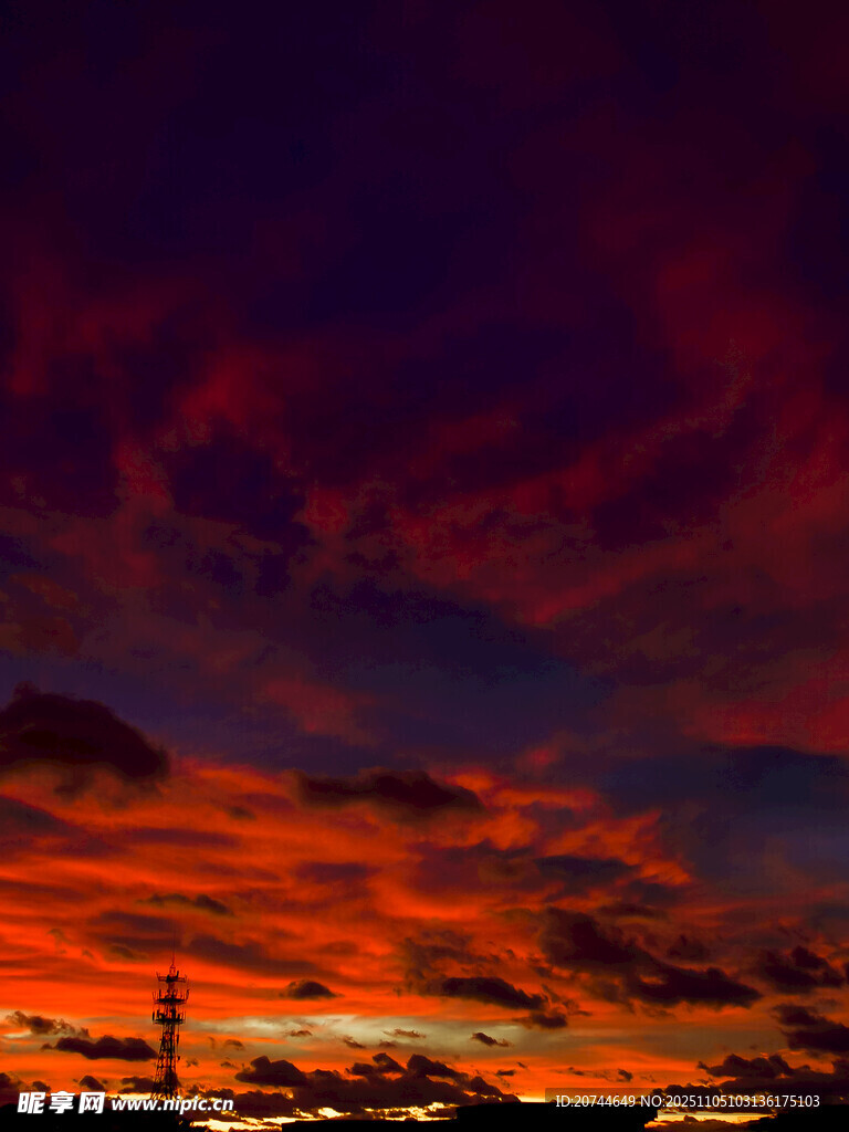 绚丽晚霞天空美景