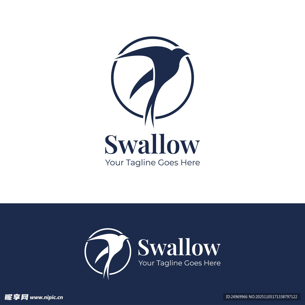 燕子主题简约logo设计