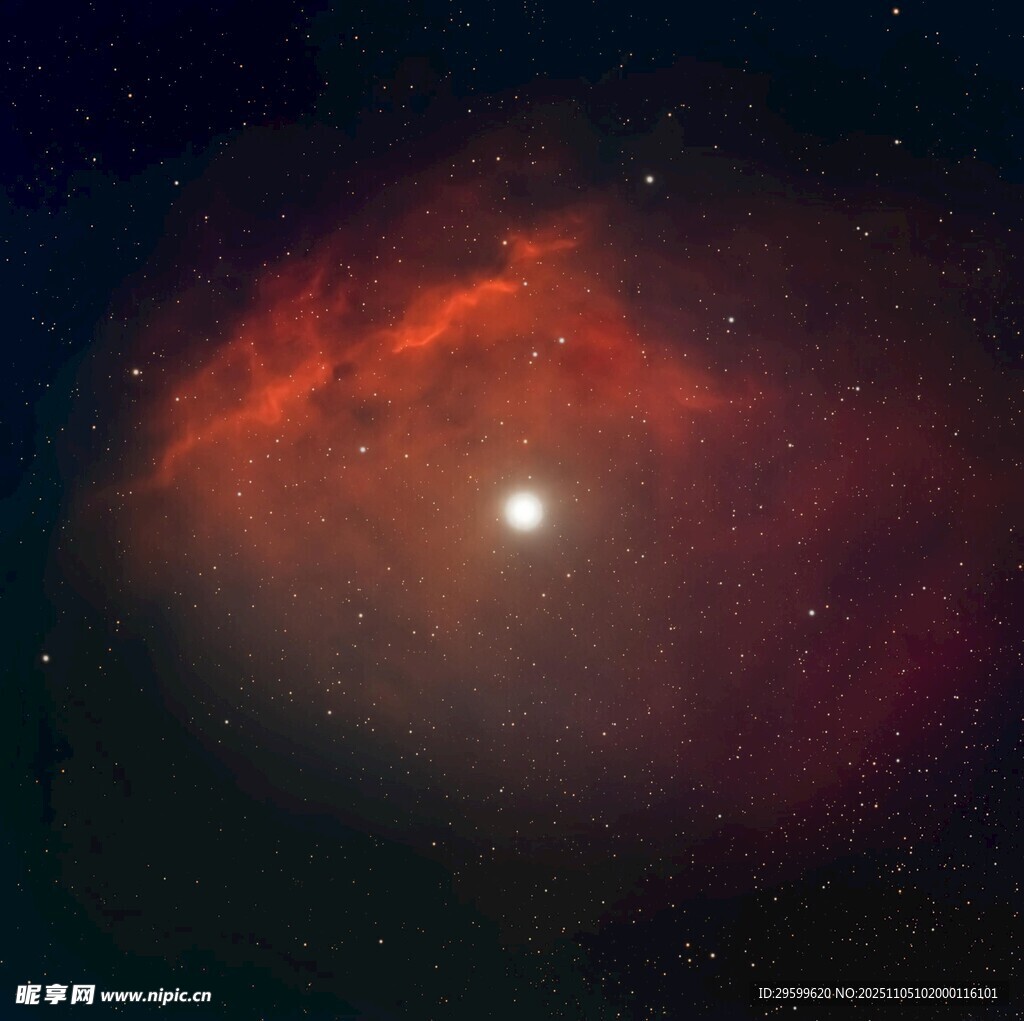 绚丽星云与明亮恒星