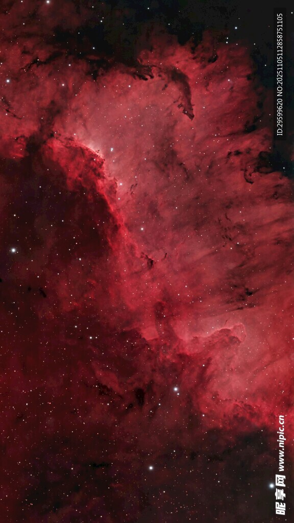 红色星云宇宙壮丽景象