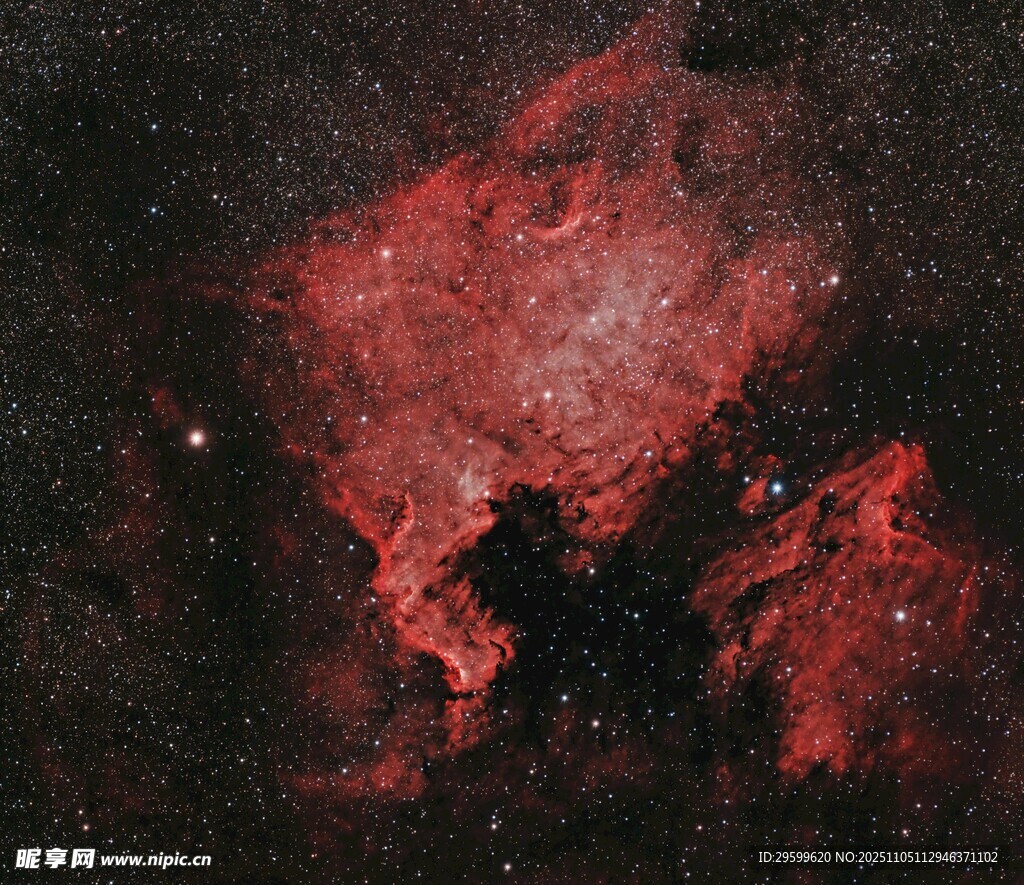 神秘红色星云景观