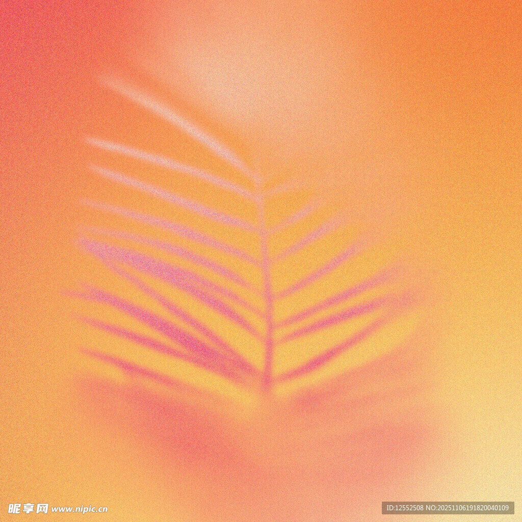 梦幻渐变叶影背景图