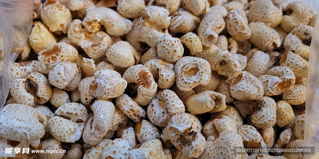 白色爆米花特写