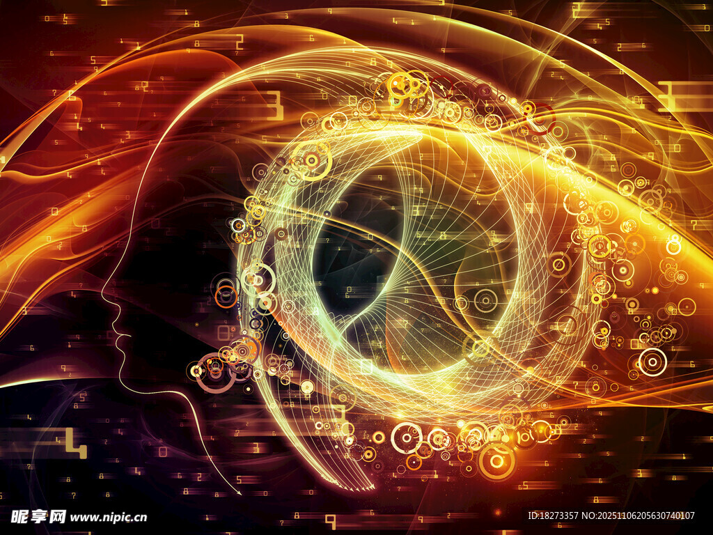 科技感神秘眼部奇幻图像