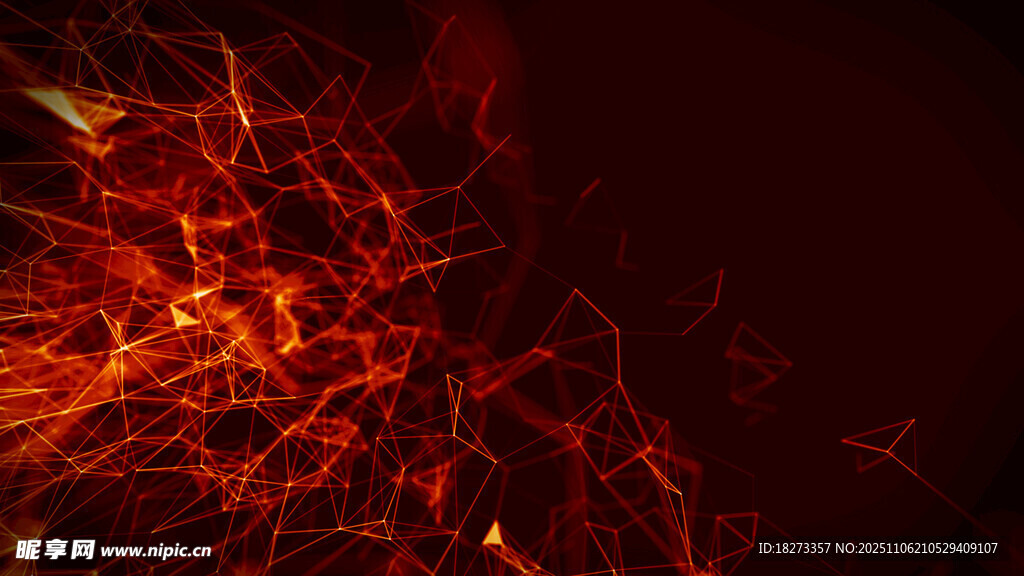 红色炫光抽象艺术背景