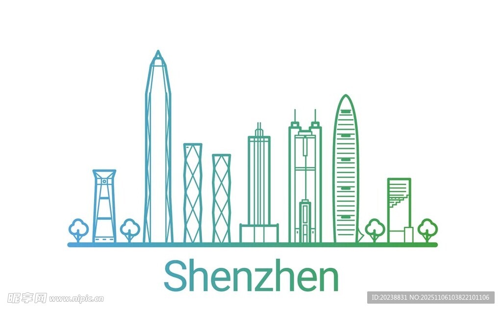 深圳 城市 天际线 建筑 景观