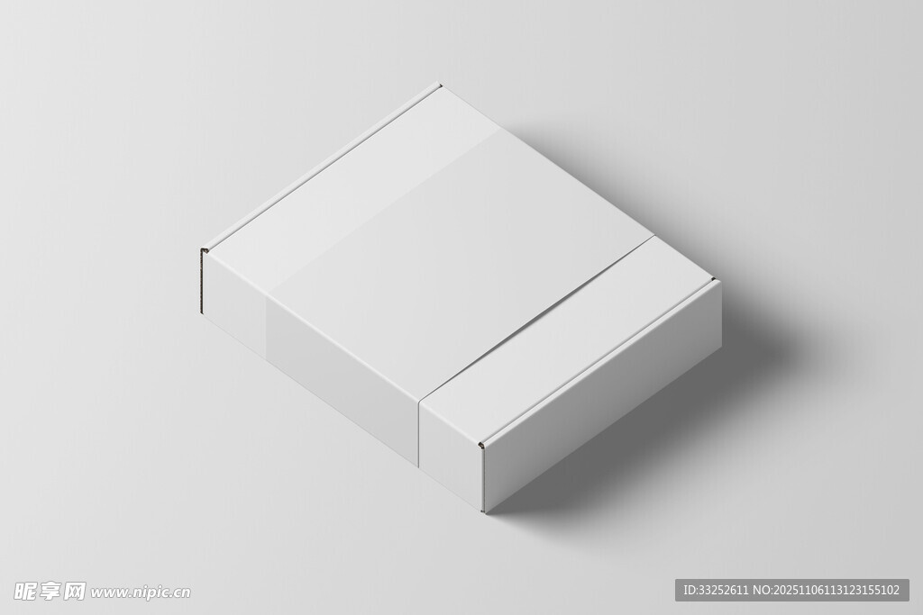 白色简约方形包装盒