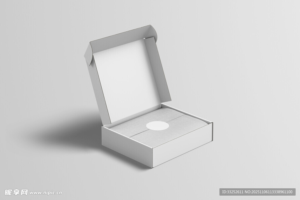白色敞口纸盒展示