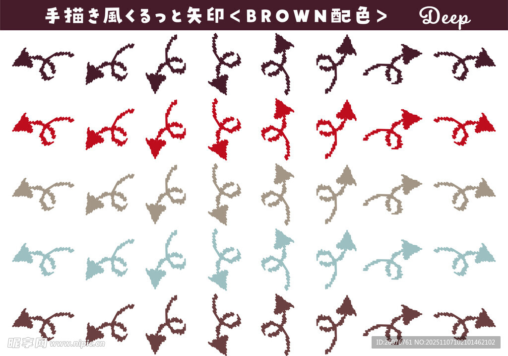 多样蝴蝶结图案设计素材