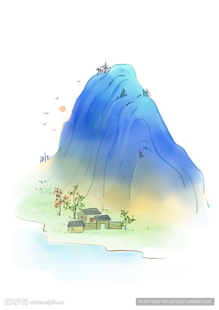 水墨山水意境图