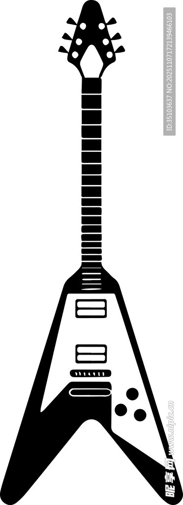 三角造型电吉他图案