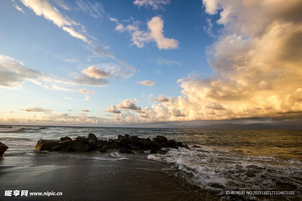 海边壮丽日落美景