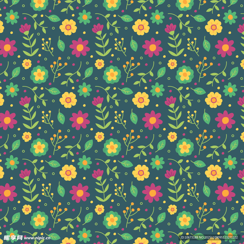 多彩花卉图案背景