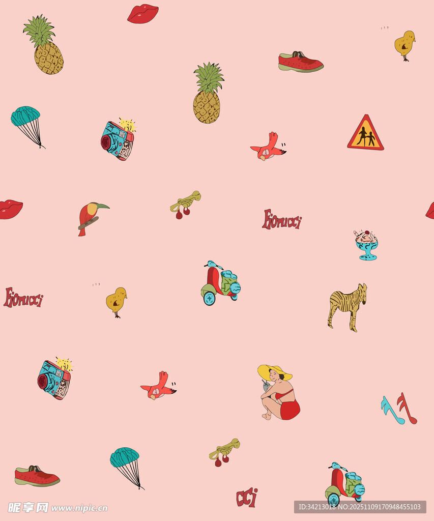 大牌可爱卡通背景图