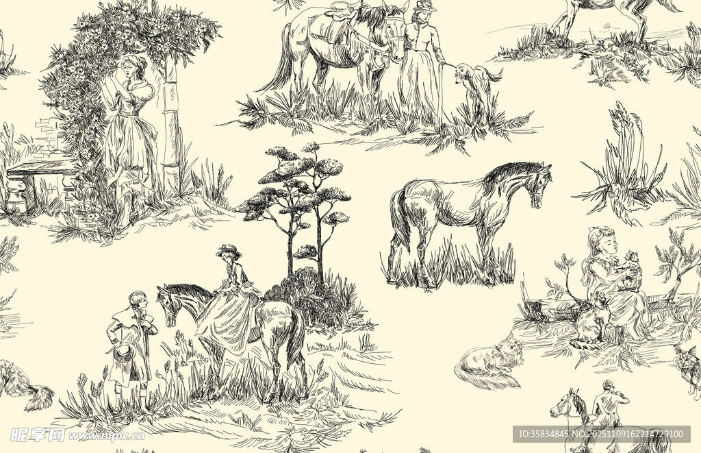  场景 画作 图案 传统 自然