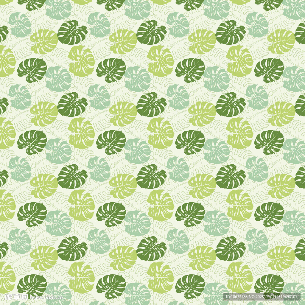 清新绿植图案背景纹理