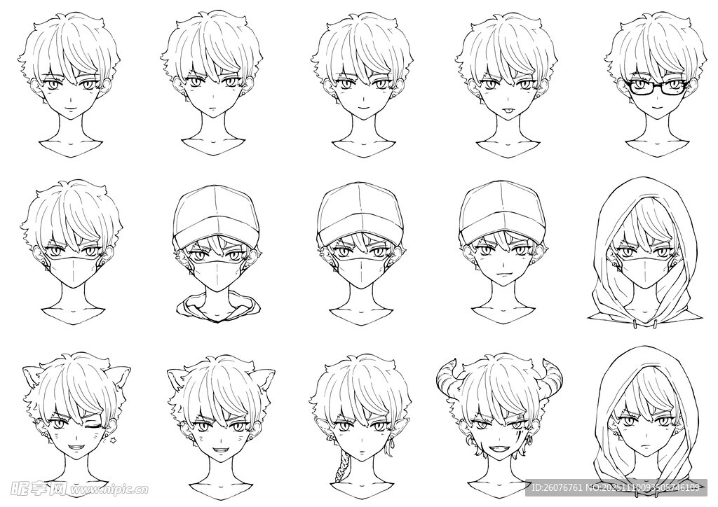 多样发型设计参考图