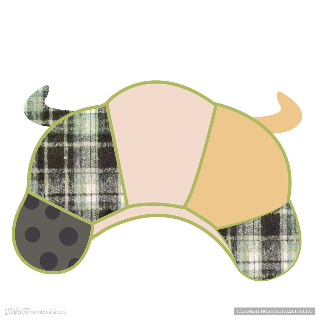 牛角包抱枕设计