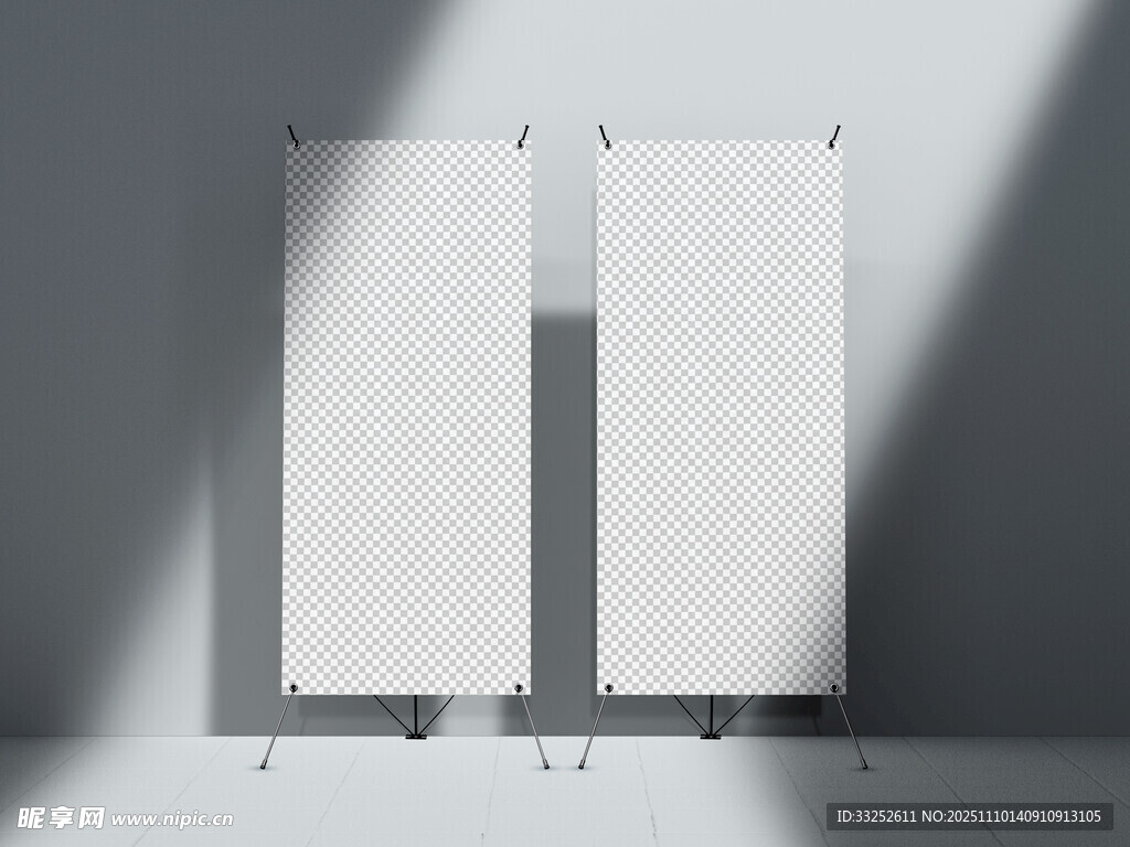 空白展架展示场景