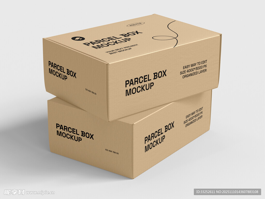 堆叠的易碎品纸箱