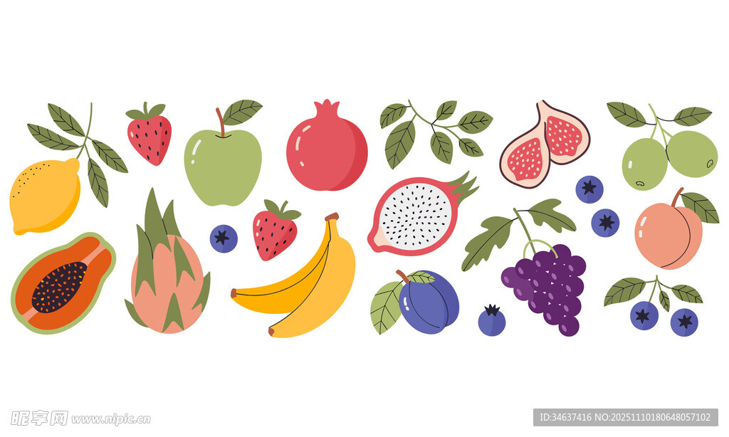 卡通水果 