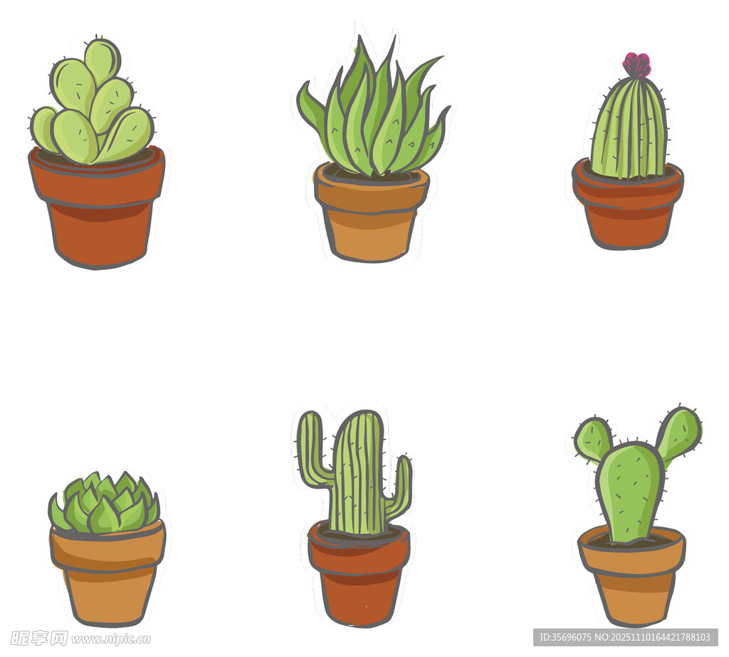 可爱盆栽仙人掌集合