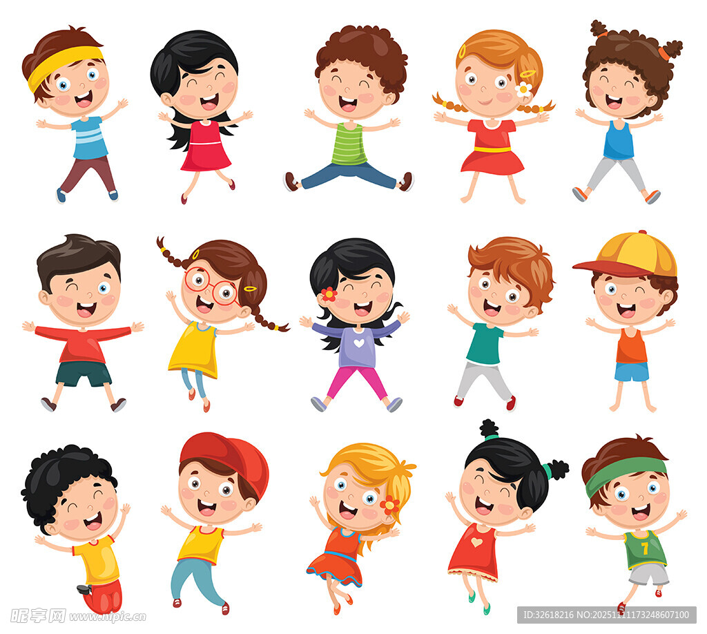 可爱卡通孩子