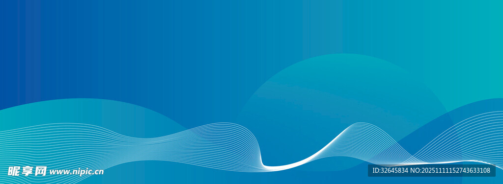 蓝色科技线条波浪背景图