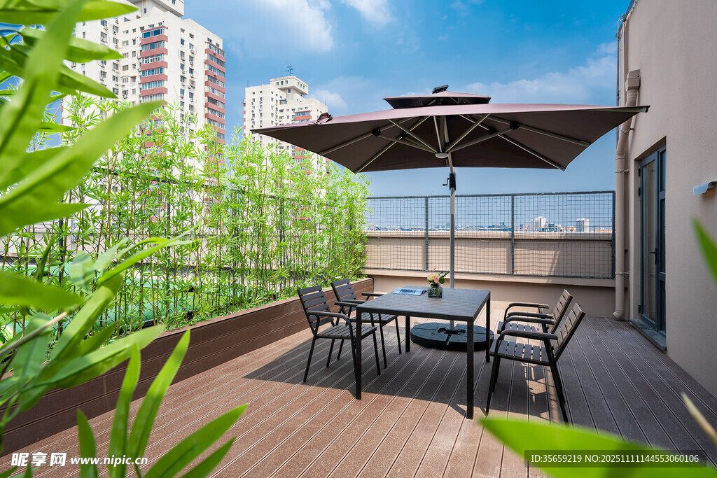 现代露台户外休闲空间