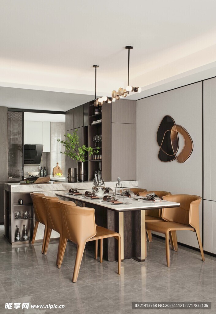 现代简约风餐厅室内场景