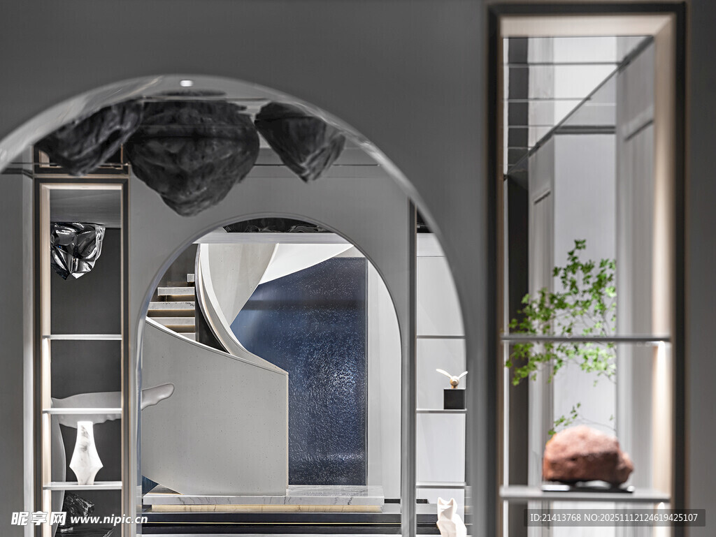 现代家居拱形门洞设计