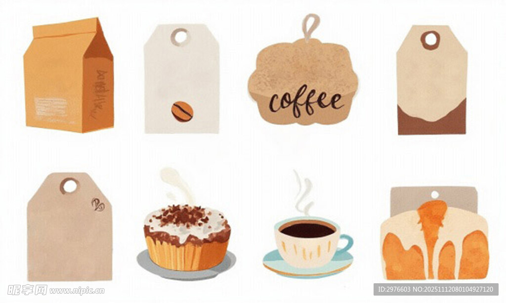 咖啡甜点包装设计素材