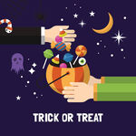 万圣节糖果互动场景