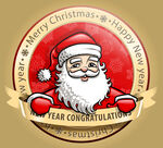 圣诞老人祝贺标志