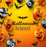 万圣节主题背景装饰元素