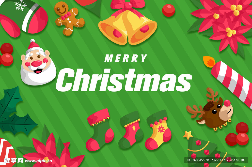 圣诞欢乐元素装饰图