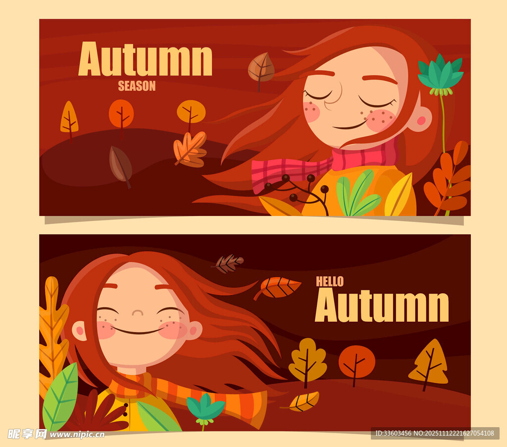 秋日女孩的惬意时光